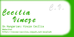 cecilia vincze business card