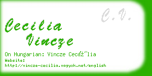 cecilia vincze business card